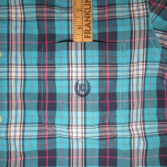 Chaps Easy Care Plaid Button-Down Shirt | Size L - Picture 6 of 11